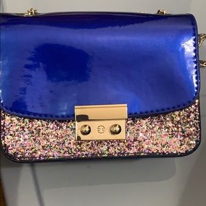 Blue Glittery Purse